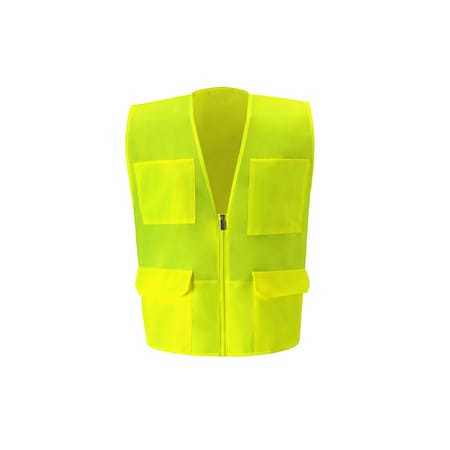 Multi-Pocket Safety Vest, 4X-Large, Lime